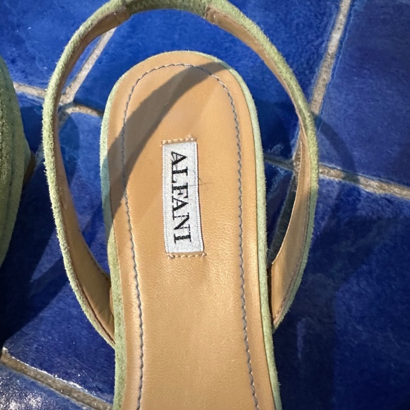 Green Suede Alfani Sling Back Round Toe Ballet Flat - sz 8M - Picture 2 of 7